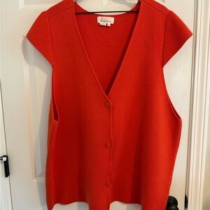 Anthropologie Bold Orange Knit Top